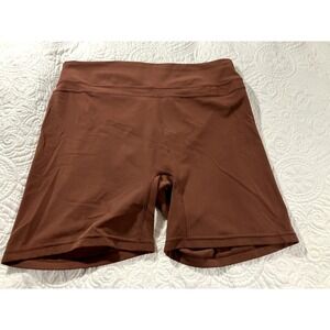 Tom Tiger Ruched Booty Shorts Women's XL Brown Scrunch Butt Yoga Gym Workout